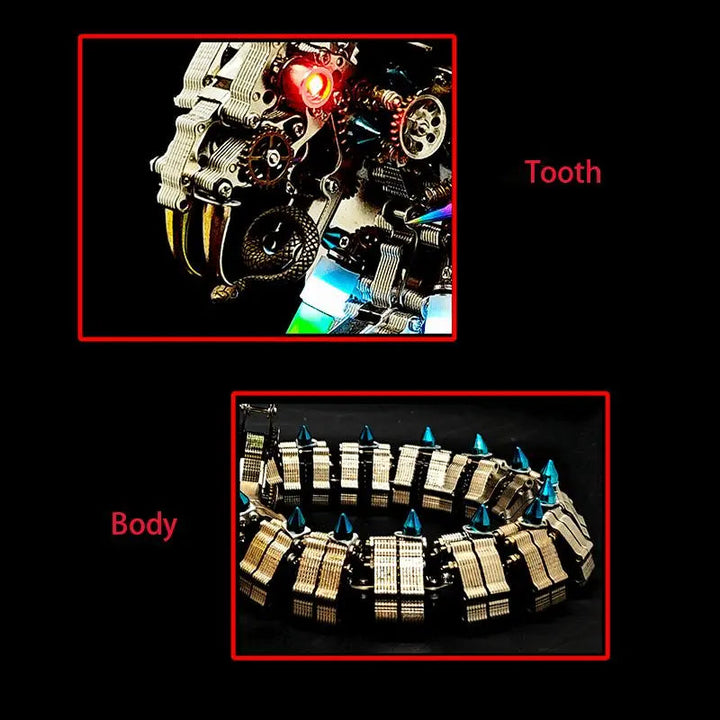 Metal king cobra 1200PCS 3D DIY technological mechanical model assembly kit for adult Diybooknookkit