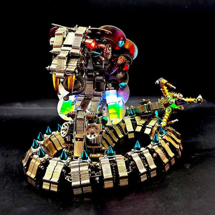 Metal king cobra 1200PCS 3D DIY technological mechanical model assembly kit for adult Diybooknookkit