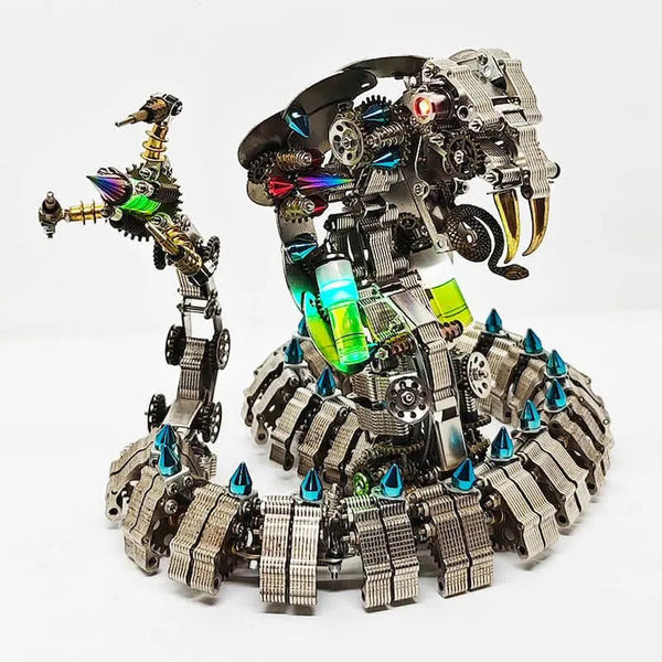 Metal king cobra 1200PCS 3D DIY technological mechanical model assembly kit for adult Diybooknookkit