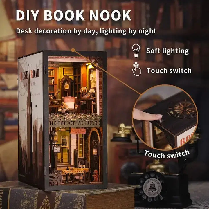 CUTEBEE ROSE DETECTIVE AGENCY DIY BOOK NOOK KITS - Diy book nook kit