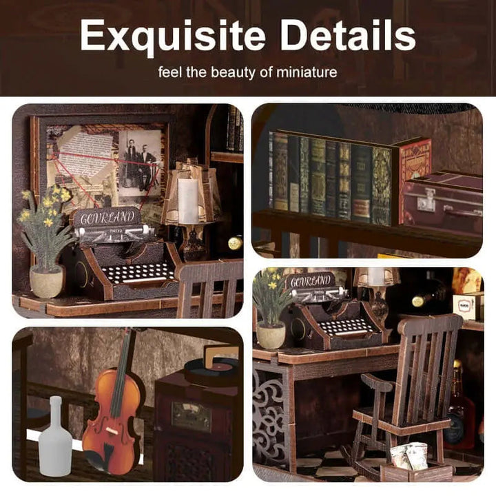 Detective Agency Dollhouse DIY Book Nook Kit - Diy book nook kit