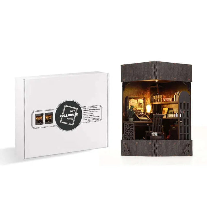 Detective Agency Dollhouse DIY Book Nook Kit - Diy book nook kit
