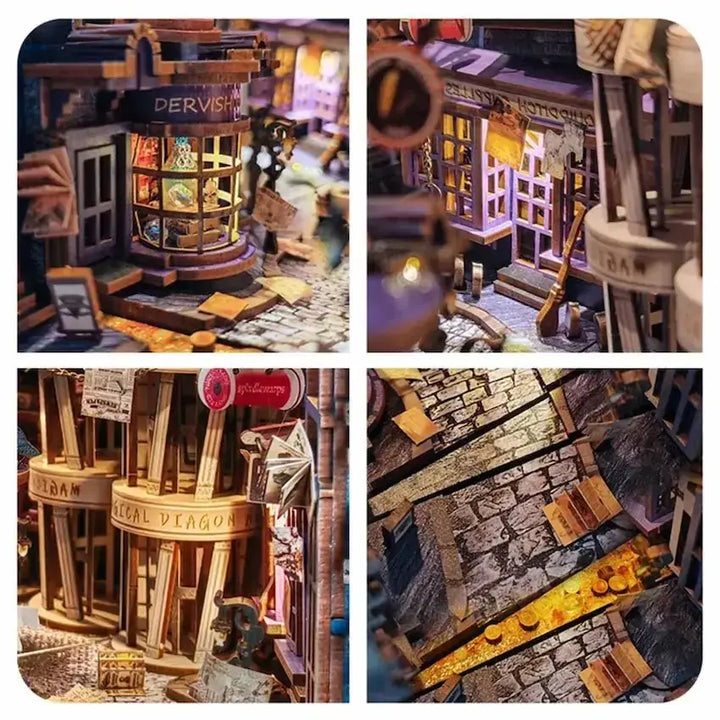 Diagon Alley | Magic Night Alley DIY Book Nook Kit - Diy book nook kit