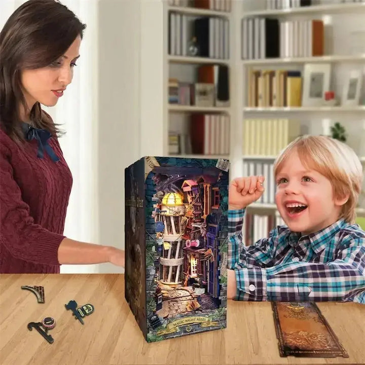Diagon Alley | Magic Night Alley DIY Book Nook Kit - Diy book nook kit