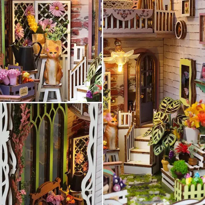 Flower House DIY Book Nook Kit - Diy book nook kit