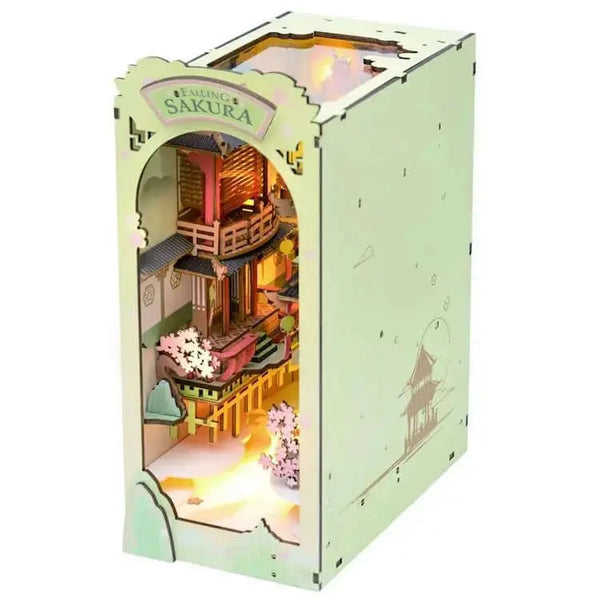 ROBOTIME ROLIFE FALLING SAKURA DIY BOOK NOOK KITS