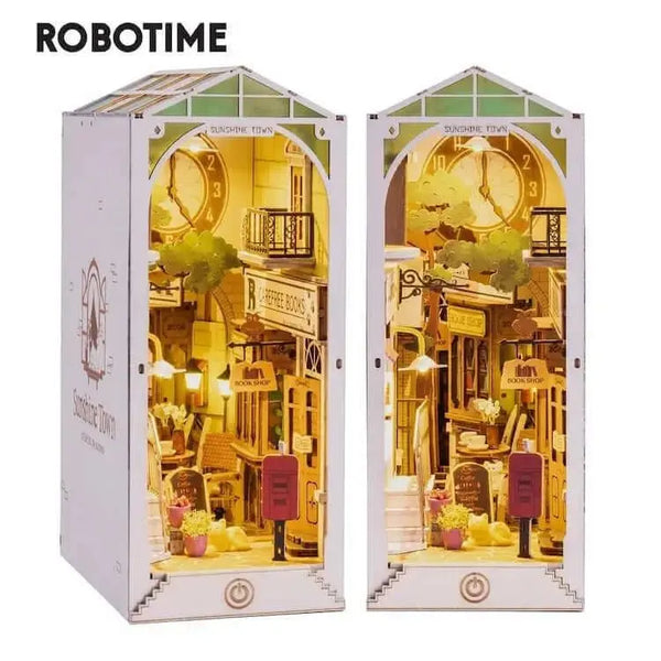 ROBOTIME ROLIFE SUNSHINE TOWN BOOK NOOKS